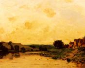 Washerwomen by the Banks of a River - 希波吕忒·卡米尔·迪莱